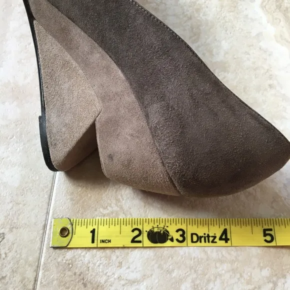Christian Louboutin Suede Peep Toe Shoes