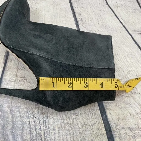 Chuckies New York Suede‎ Gray Platform Boots Womens Size 38, 7 Made In Italy