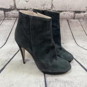 Chuckies New York Suede‎ Gray Platform Boots Womens Size 38, 7 Made In Italy