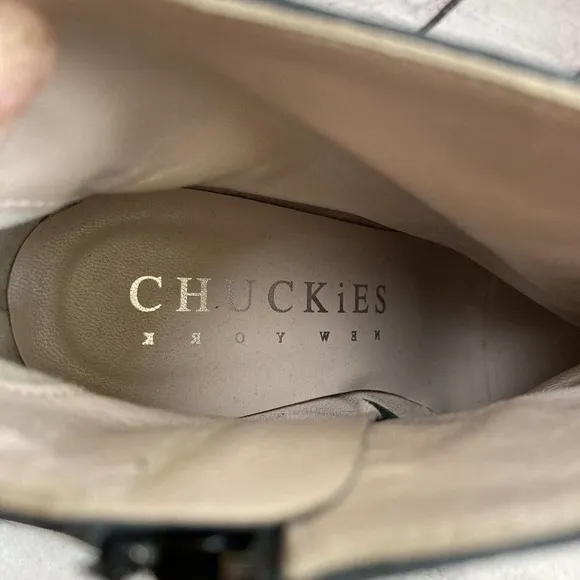 Chuckies New York Suede‎ Gray Platform Boots Womens Size 38, 7 Made In Italy