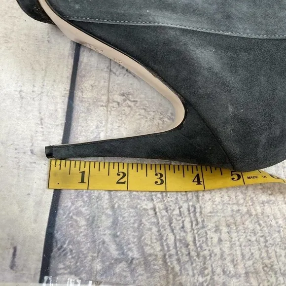 Chuckies New York Suede‎ Gray Platform Boots Womens Size 38, 7 Made In Italy