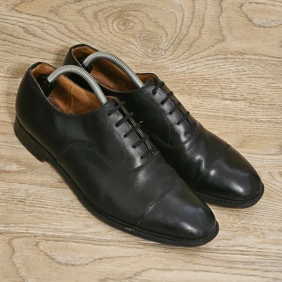 Church’s Black Leather Oxford Derby Dress Shoes Mens Size 9 England Custom Grade
