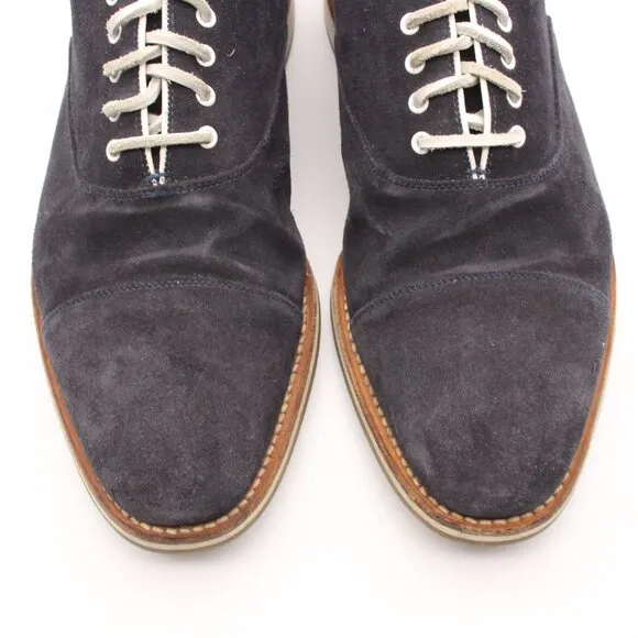 Church’s Hirst 2 Men's Size UK 8 F Blue Navy Suede Cap toe  Oxford Dress Shoes