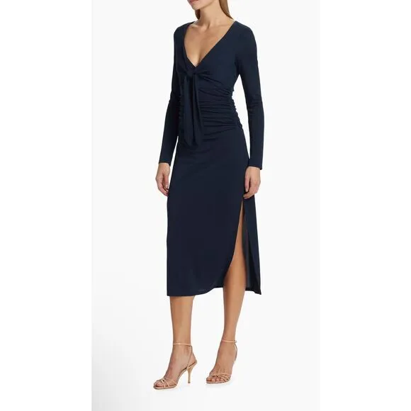 Cinq à Sept Brenna Jersey Tie Midi-Dress