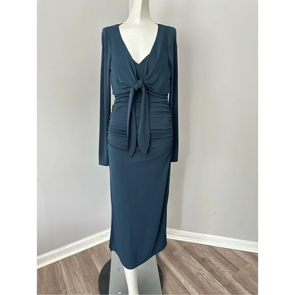 Cinq à Sept Brenna Jersey Tie Midi-Dress