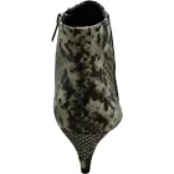 Circus by Sam Edelman Kirby Women Gray Snakeskin Leather Biker Ankle Bootie 6.5M