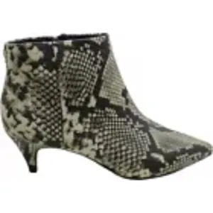 Circus by Sam Edelman Kirby Women Gray Snakeskin Leather Biker Ankle Bootie 6.5M