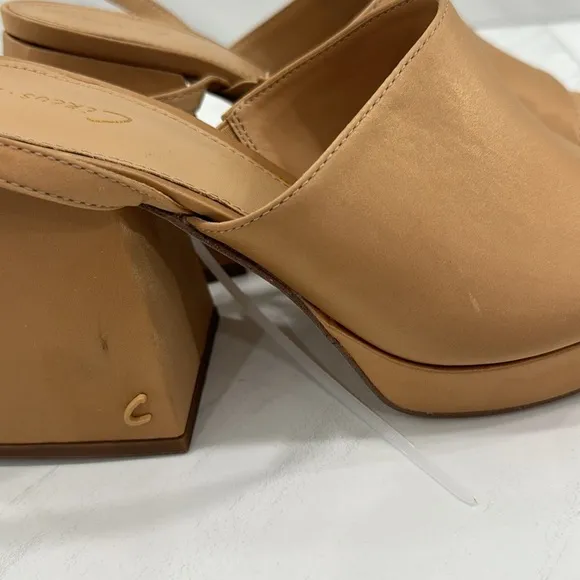 Circus by Sam Edelman Rosa Beige Miranda Platform Ankle Strap Sandal - Size 7.5