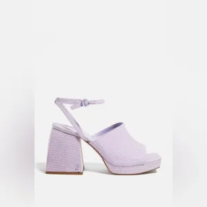 Circus NY Miranda Lilac Checkered Platform Sandals