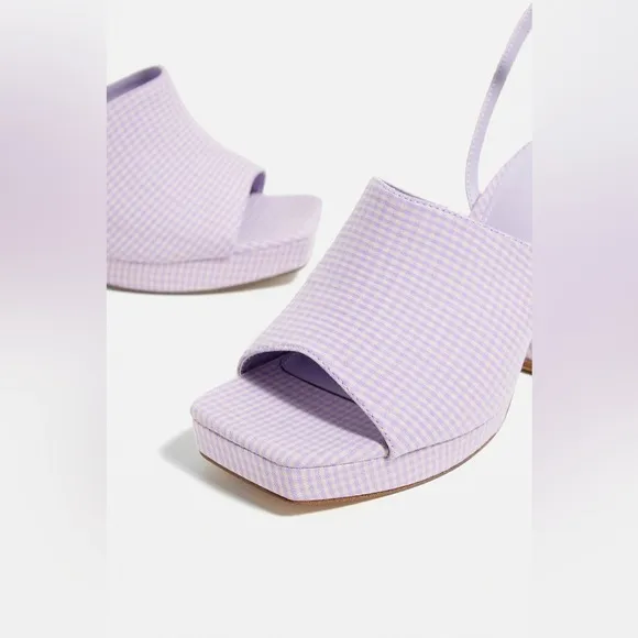 Circus NY Miranda Lilac Checkered Platform Sandals