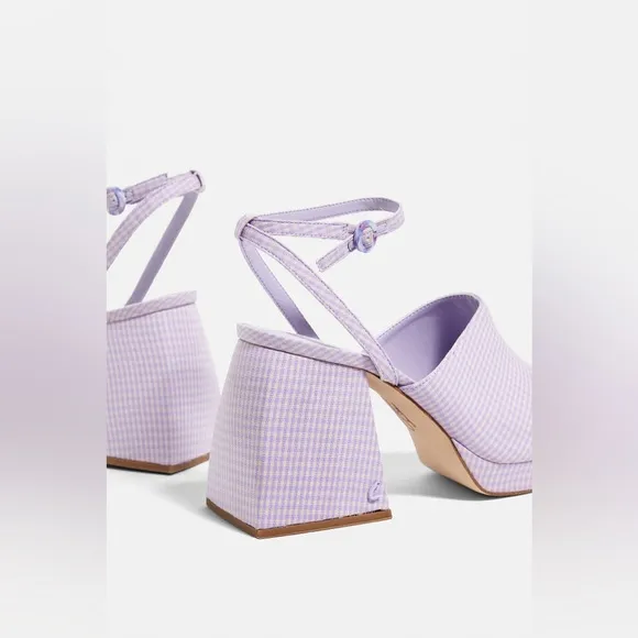 Circus NY Miranda Lilac Checkered Platform Sandals