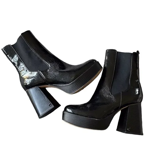 Circus NY Stace High Boot Black Size 9 Platform Block Heel Round Toe