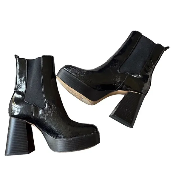 Circus NY Stace High Boot Black Size 9 Platform Block Heel Round Toe
