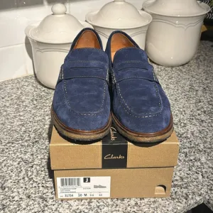 Clark’s Clarksdale Flow Suede Loafers Shoes