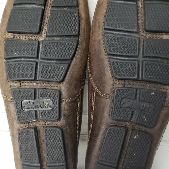 Clarks Collection‎ Men's Driving Loafers Shoes Size 7.5 Leather Brown
