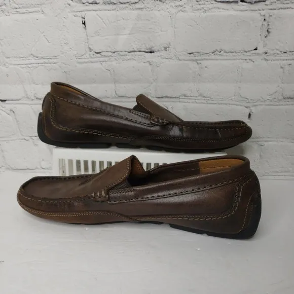 Clarks Collection‎ Men's Driving Loafers Shoes Size 7.5 Leather Brown