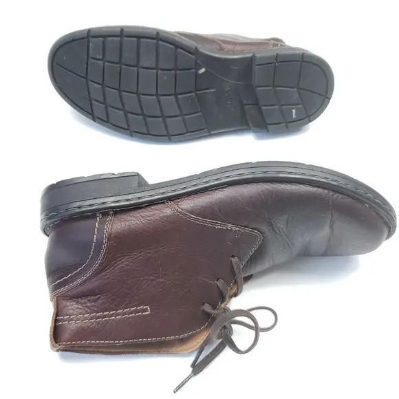 Clark's kyros limit lined leather short boots low heel size 9