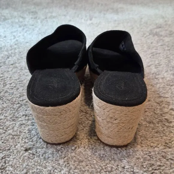 CLARKS MARITSA MULE SUEDE PLATFORM SANDALS SIZE 7.5