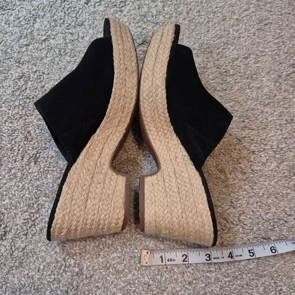 CLARKS MARITSA MULE SUEDE PLATFORM SANDALS SIZE 7.5