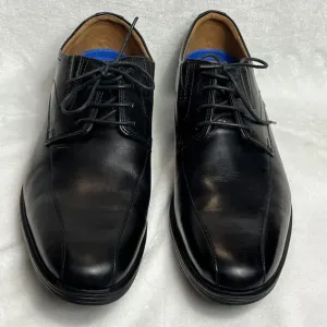 Clarks Men's New Tilden Cap Oxford Shoes Black Leather Size 12 Dress Shoe NWOB