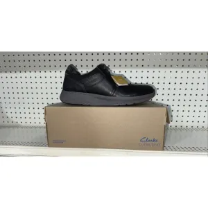 Clarks Motion Trek PT Mens Leather Casual Lace Up Sneakers Shoes Size 11 Black
