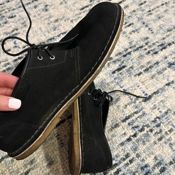 Clarks Originals Black Suede Loafers, 12 M