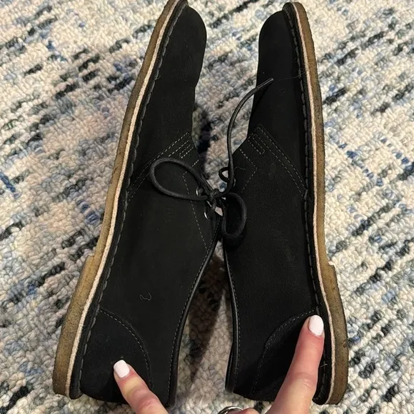 Clarks Originals Black Suede Loafers, 12 M
