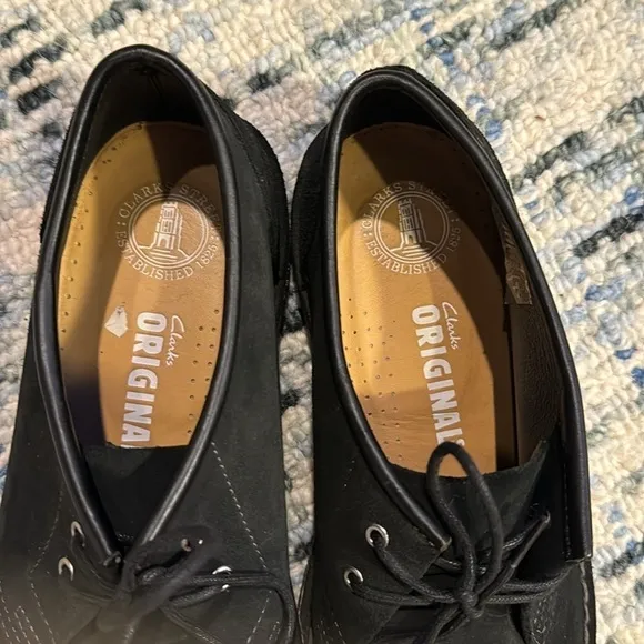 Clarks Originals Black Suede Loafers, 12 M