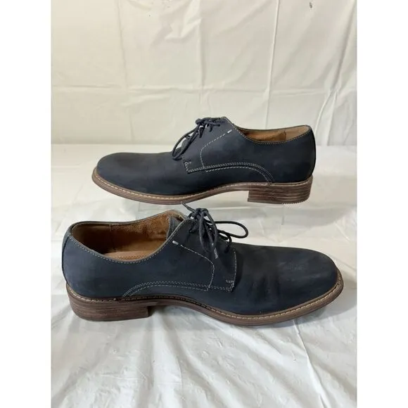 Clarks Williem Nubuck leather Men’s Dress Shoes Blue Size 9.5 M