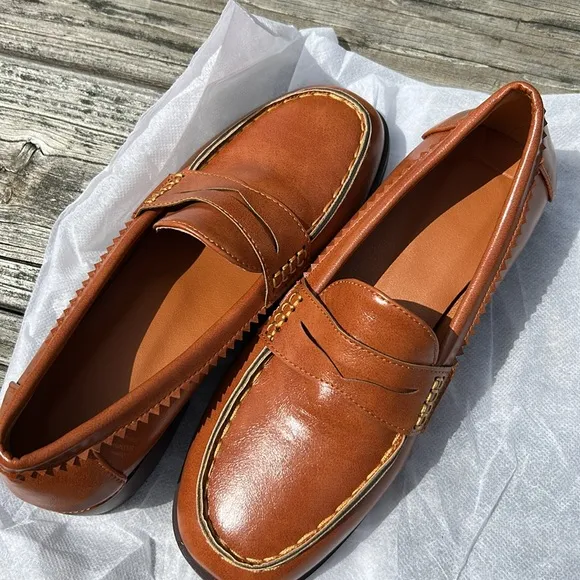 Classic Brown Leather Loafers