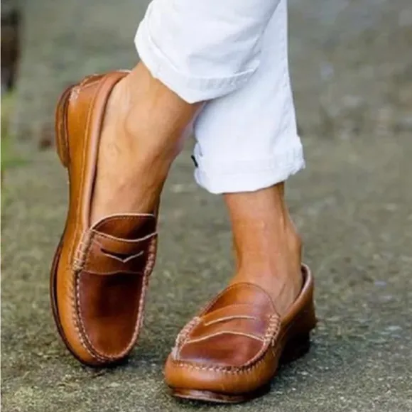 Classic Brown Leather Loafers