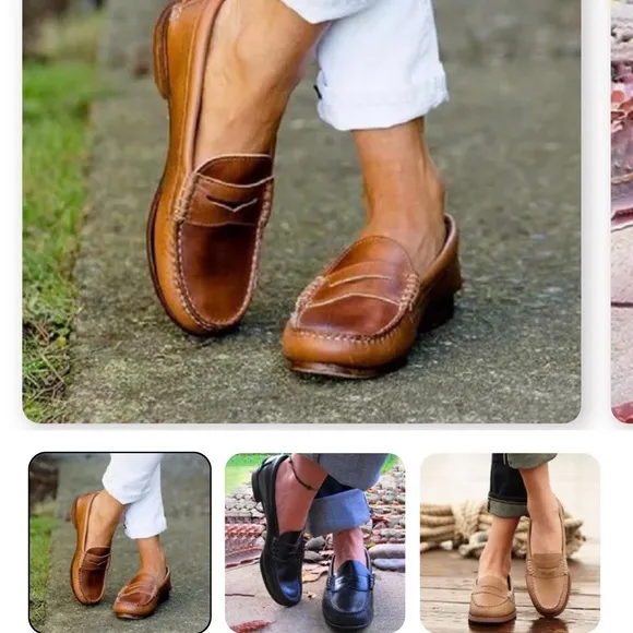Classic Brown Leather Loafers