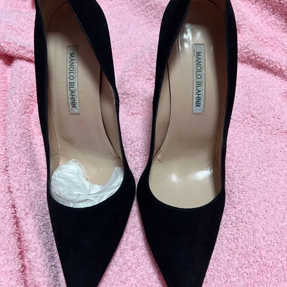Classic sexy - Manolo Blahnik Stiletto BB 105 suede Heel Pumps VGUC 39 black