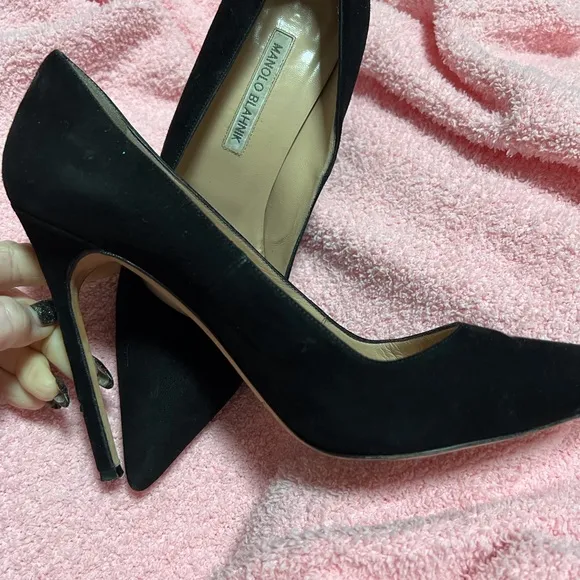 Classic sexy - Manolo Blahnik Stiletto BB 105 suede Heel Pumps VGUC 39 black