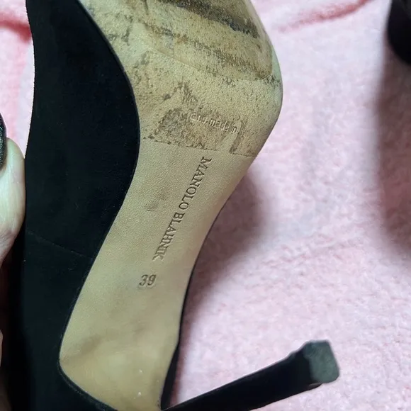Classic sexy - Manolo Blahnik Stiletto BB 105 suede Heel Pumps VGUC 39 black
