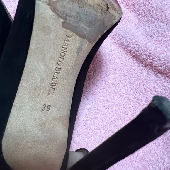Classic sexy - Manolo Blahnik Stiletto BB 105 suede Heel Pumps VGUC 39 black