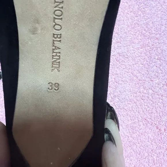 Classic sexy - Manolo Blahnik Stiletto BB 105 suede Heel Pumps VGUC 39 black
