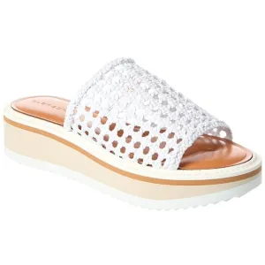 🤍CLERGERIE FAUSTA LEATHER PLATFORM SANDALS IN WHITE 39 9