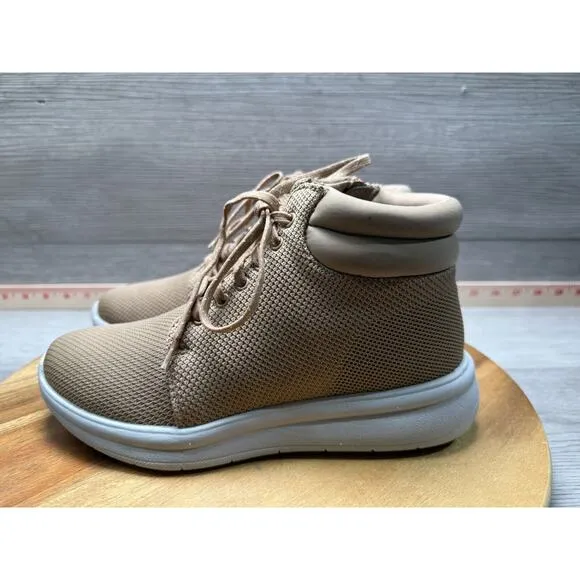 CLOUDSTEPPERS by Clarks Washable Knit Boots Ezera Tie Sand Womens 5