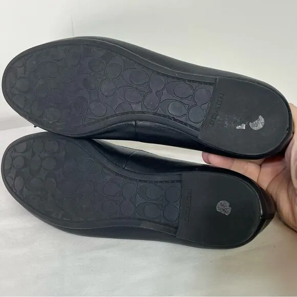 COACH Benni Leather Ballet Flats Shoes 5.5 EUC
