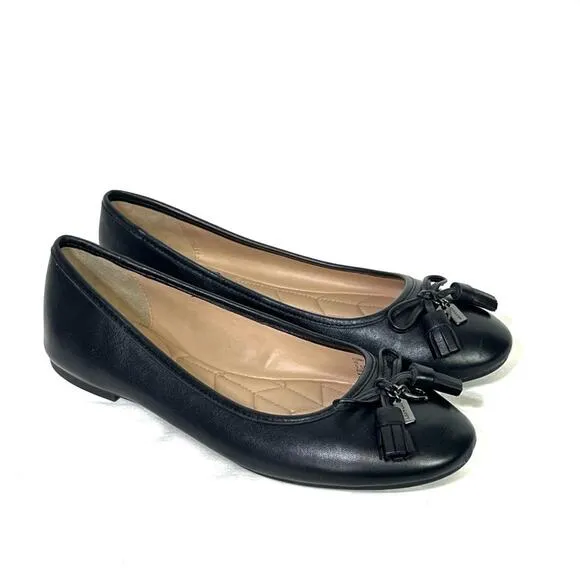 COACH Benni Leather Ballet Flats Shoes 5.5 EUC