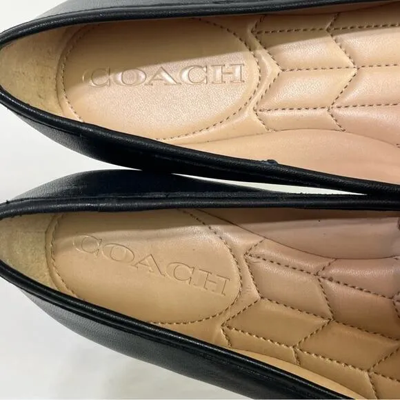 COACH Benni Leather Ballet Flats Shoes 5.5 EUC