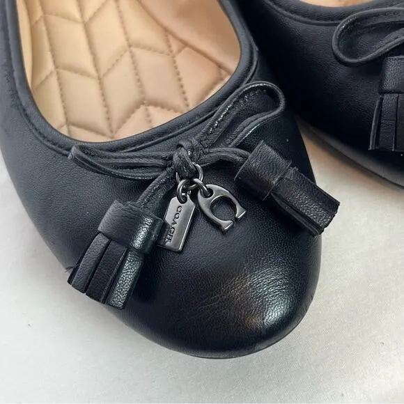 COACH Benni Leather Ballet Flats Shoes 5.5 EUC