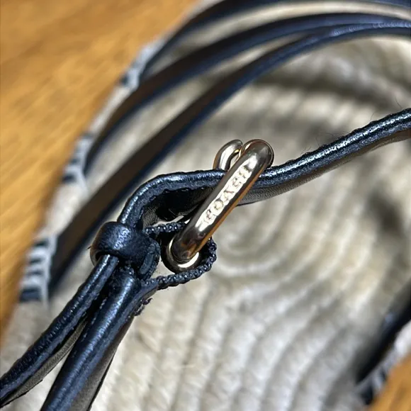 COACH CARISSA LEATHER ESPADRILLE SANDALS