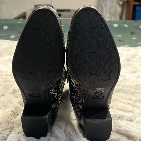 Coach Cassandra Snakeskin Ankle Boots Sz-6.5