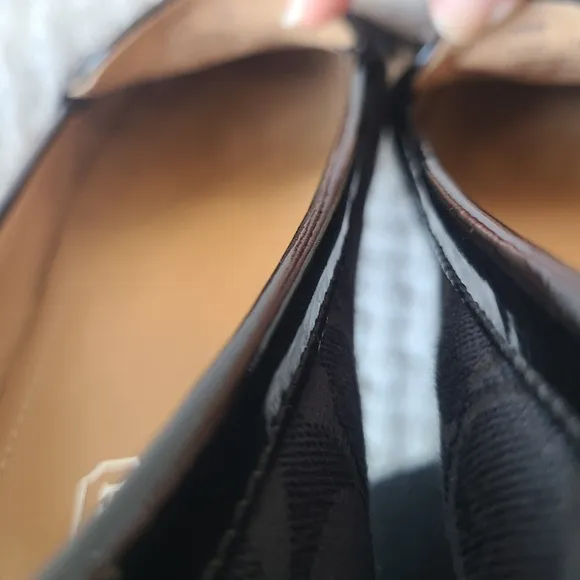 COACH Elkie Black Leather Slip On Loafers Women's Size 7 B