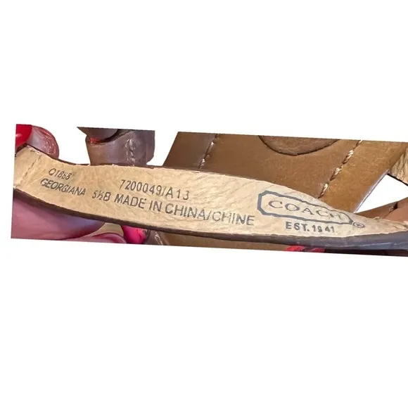 COACH Georgina Cork Platform Sandals Size 5.5​​​​​