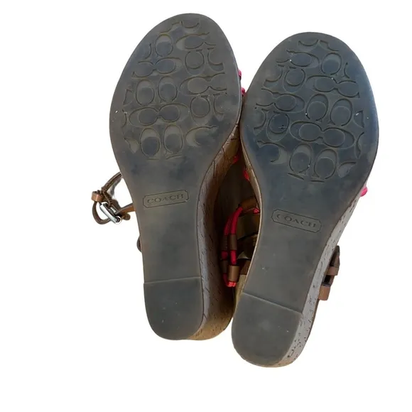 COACH Georgina Cork Platform Sandals Size 5.5​​​​​
