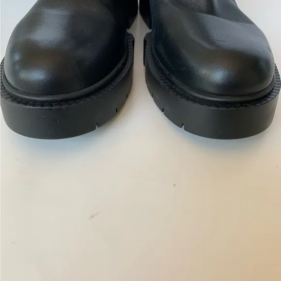 Coach Lacey Black Leather Boots Booties New Size 9.5