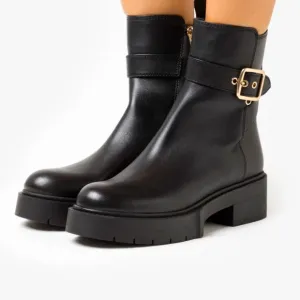 Coach Lacey Black Leather Boots Booties New Size 9.5